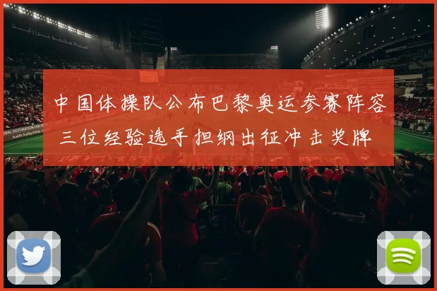 中国体操队公布巴黎奥运参赛阵容 三位经验选手担纲出征冲击奖牌
