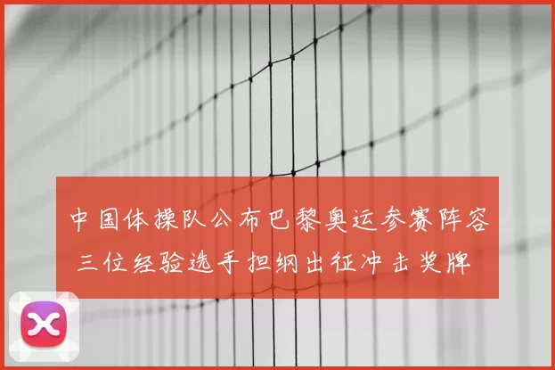 中国体操队公布巴黎奥运参赛阵容 三位经验选手担纲出征冲击奖牌